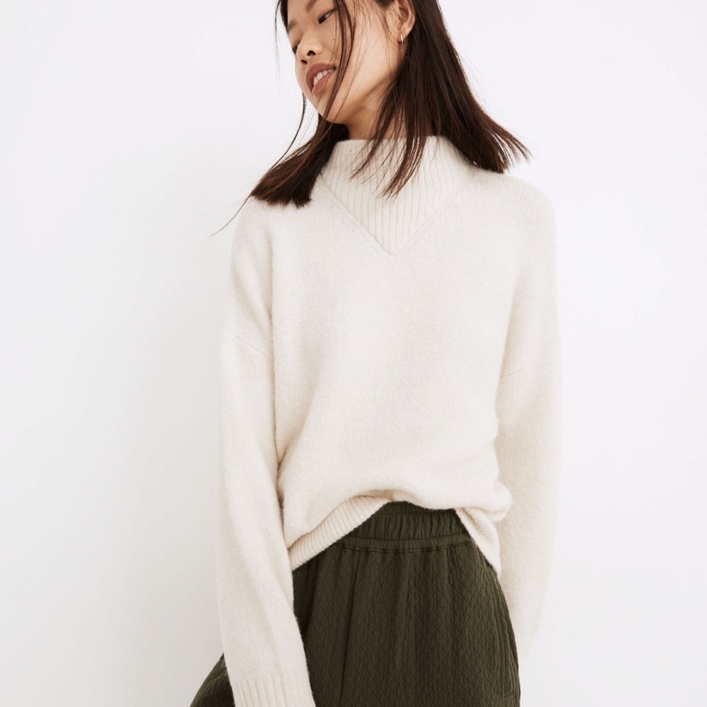 Madewell Dillon Mockneck Pullover Sweater - NEW WITH TAGS - size Medium